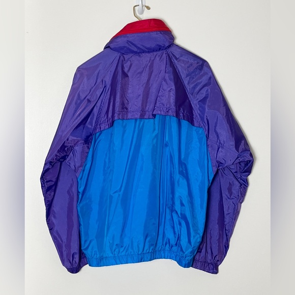 Vintage 1990s Osh Kosh B’Gosh Adult Male Windbreaker Jacket Large Hidden Hood - Picture 2 of 6